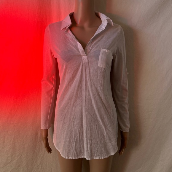 LOVE TREE White Collard Shirt - Picture 2 of 4